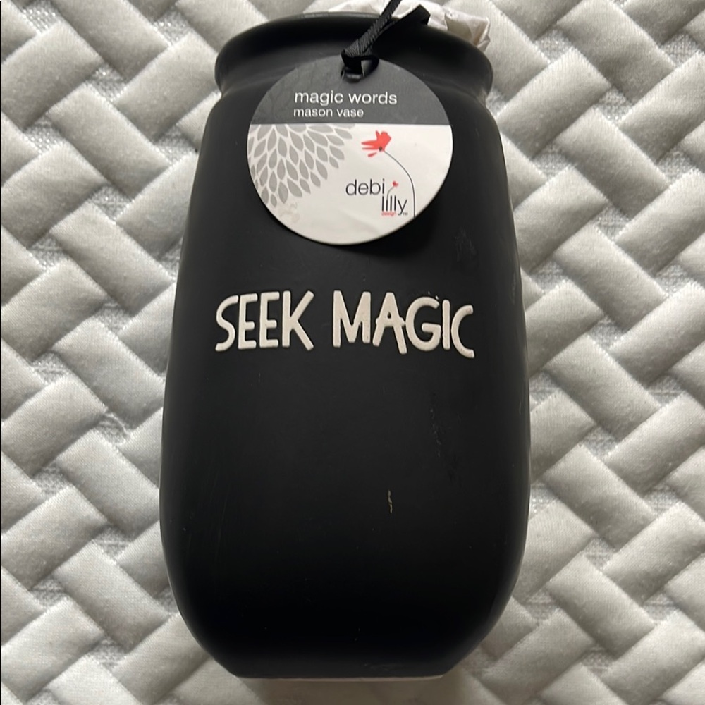 Seek Magic with this Classy Matte Black Space-Saving Storage Vase